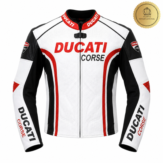Ducati Corse Motorbike Racing Leather Jackets