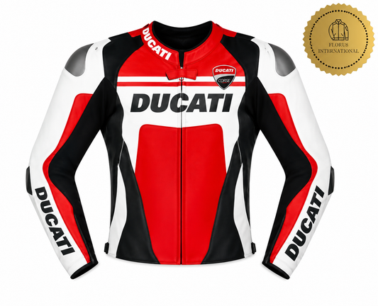 DUCATI Motorcycle Biker Leather Jacket Motorbike Racing Leather Jackets