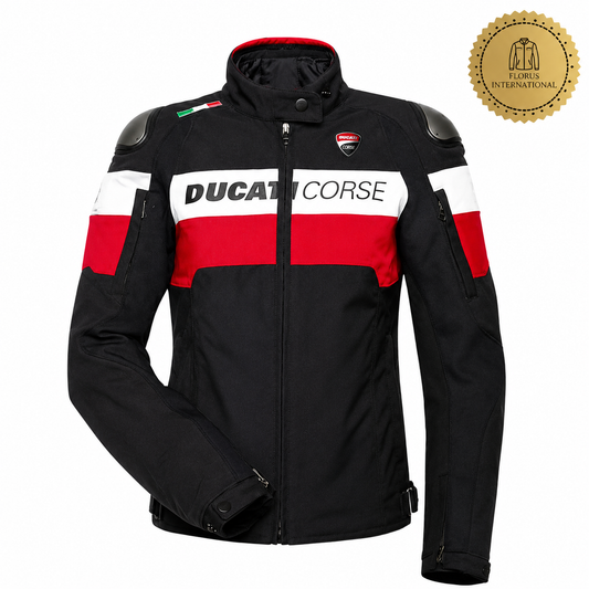 Ducati Motorbike Leather Jacket in Cowhide