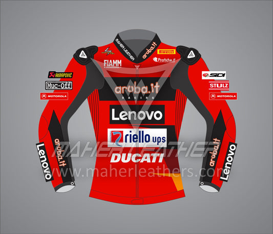 Ducati Corse C6 Leather Jacket Aruba.it Motogp Alvaro Bautista 2023