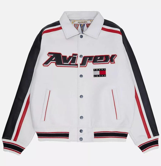 TOMMY JEANS WHITE AVIREX JACKET