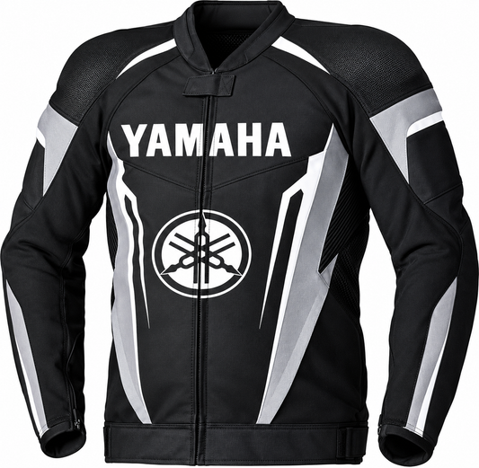 Yamaha Motorcycle Leather Racing Jacket – Biker Riding Apparel