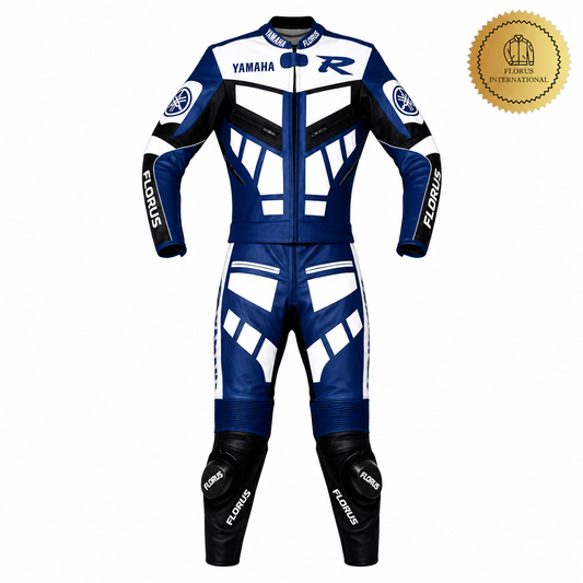 Yamaha Motorcycle Racing Leather Suit-Professional Biker Gear