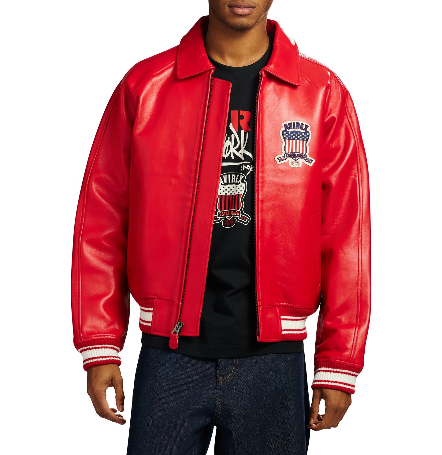 RED AVIREX JACKET