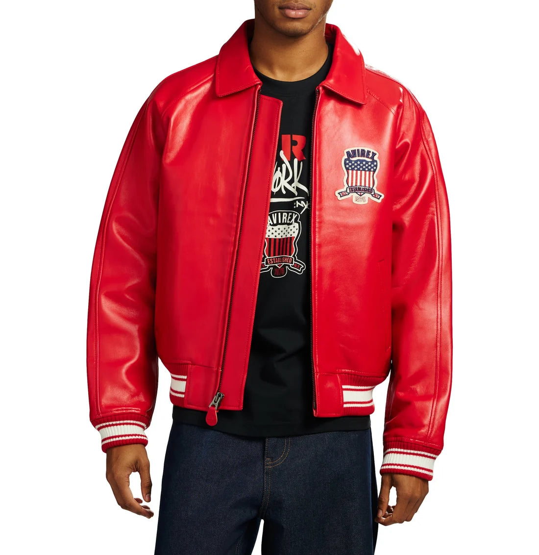 RED AVIREX JACKET