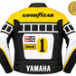 Yamaha Yellow Motorcycle Leather Jacket