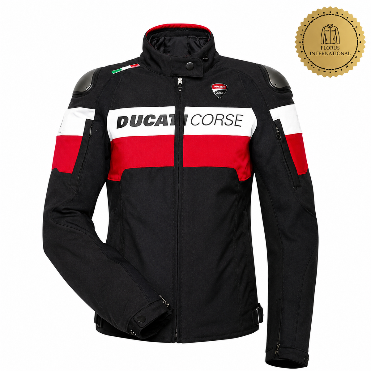 Ducati Motorbike Leather Jacket in Cowhide