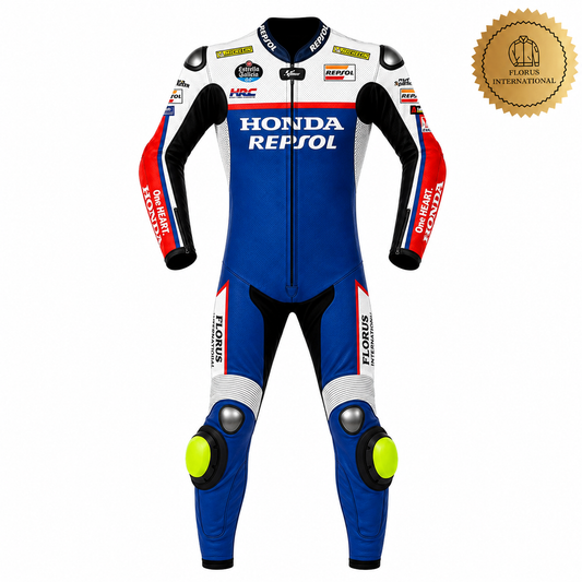 Honda Respol blue Motorbike Leather Racing Suit