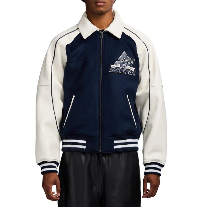 CLASSIC WOOL LEATHER VARSITY JACKET