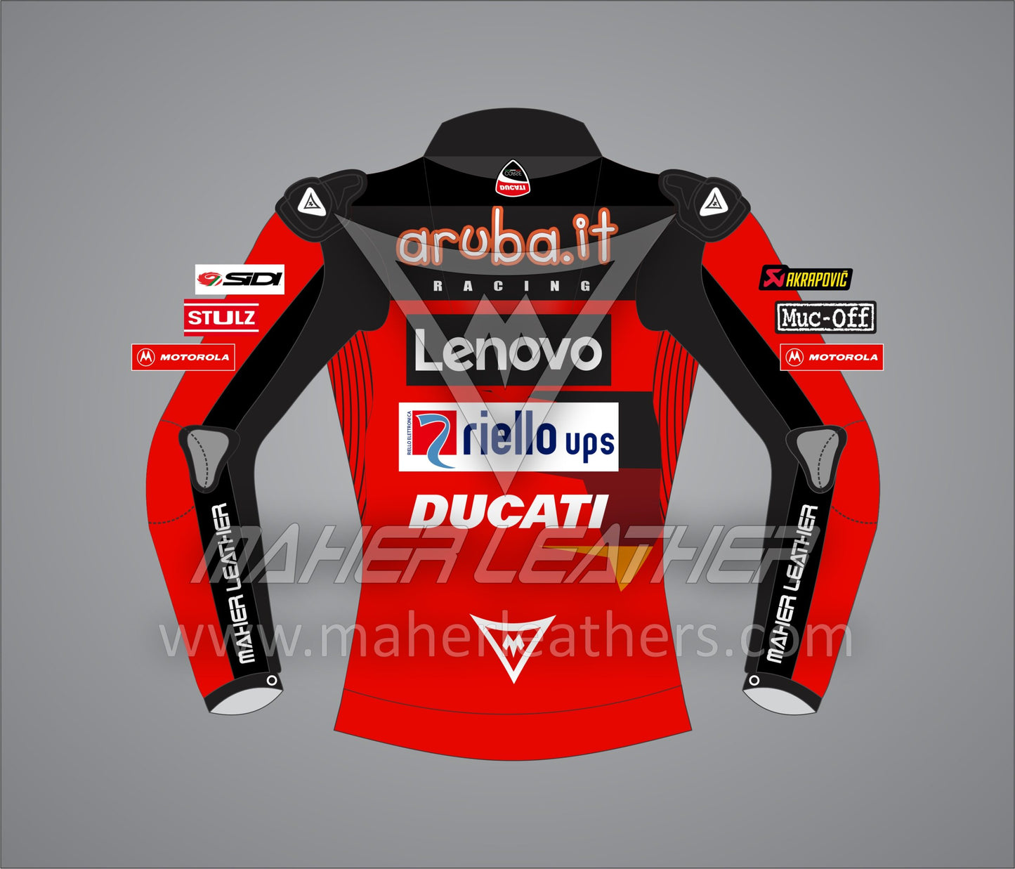 Ducati Corse C6 Leather Jacket Aruba.it Motogp Alvaro Bautista 2023