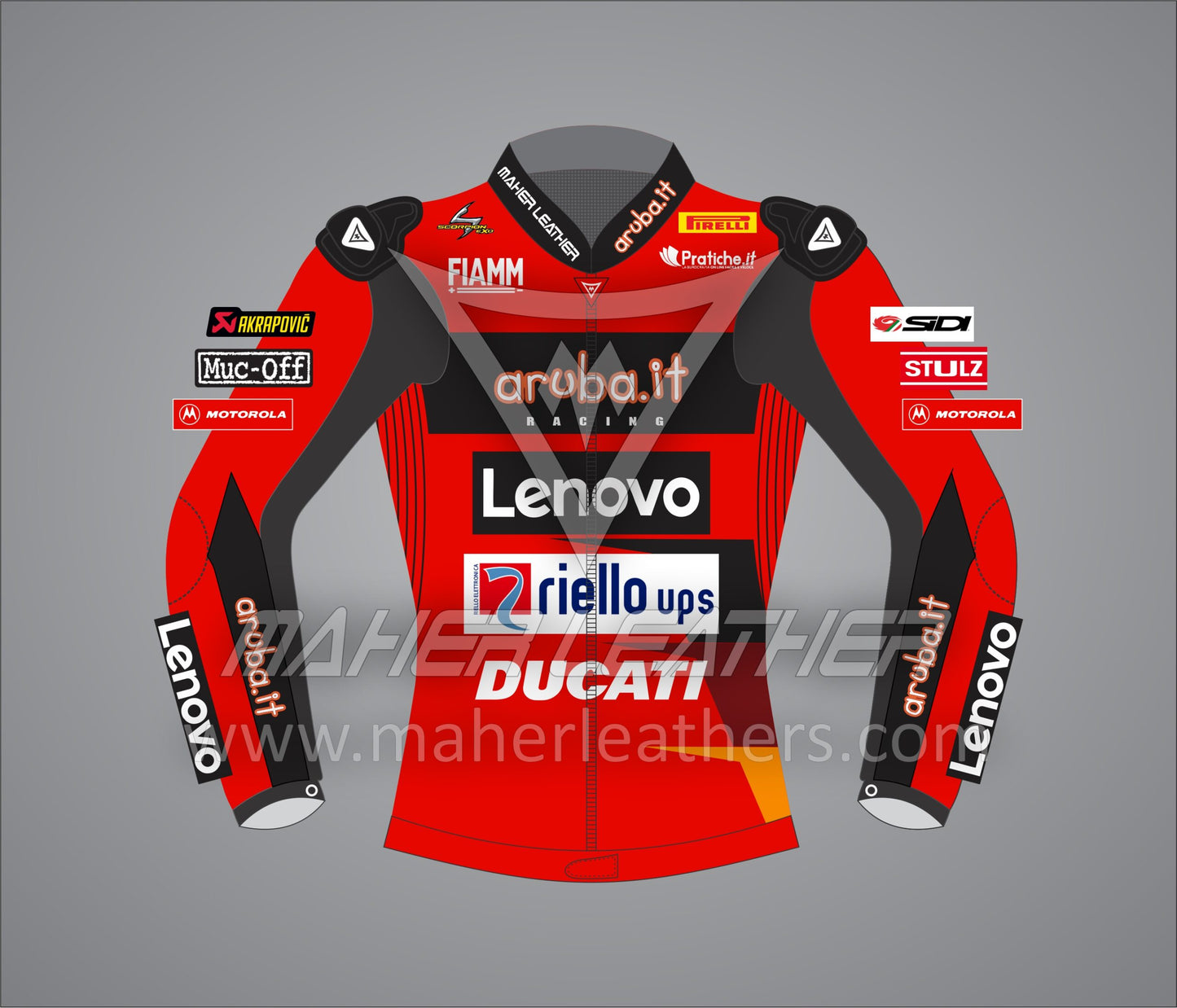 Ducati Corse C6 Leather Jacket Aruba.it Motogp Alvaro Bautista 2023