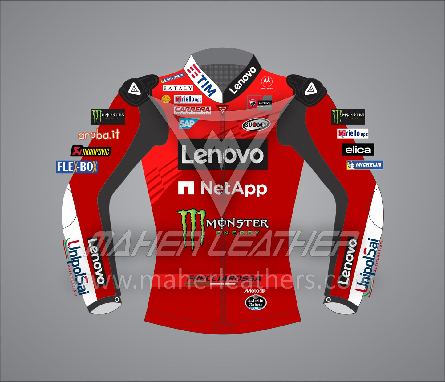 Francesco Bagnaia Ducati MotoGP Leather Jacket 2025
