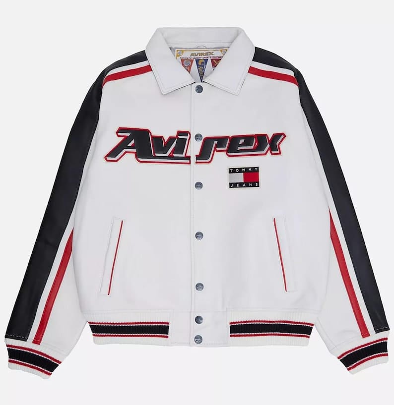 TOMMY JEANS WHITE AVIREX JACKET