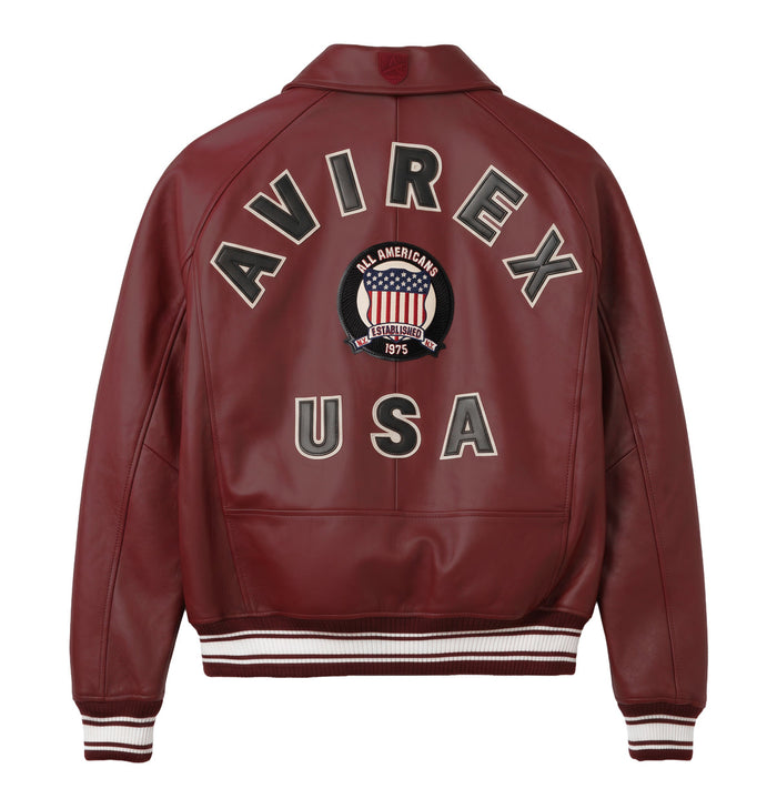BURGUNDY AVIREX JACKET