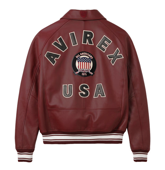 BURGUNDY AVIREX JACKET