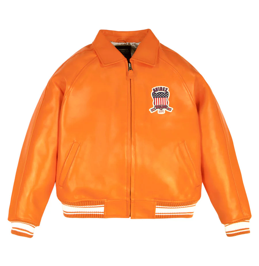 ORANGE AVIREX JACKET