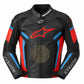 ALPINESTARS BLACK & RED IGNITION COWHIDE LEATHER JACKET