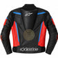 ALPINESTARS BLACK & RED IGNITION COWHIDE LEATHER JACKET