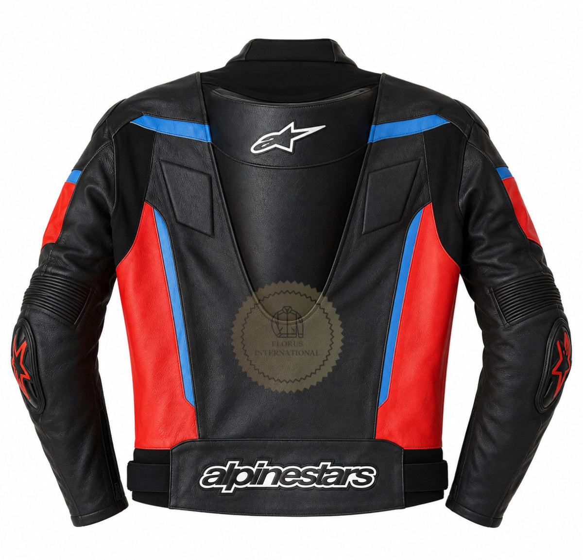 ALPINESTARS BLACK & RED IGNITION COWHIDE LEATHER JACKET