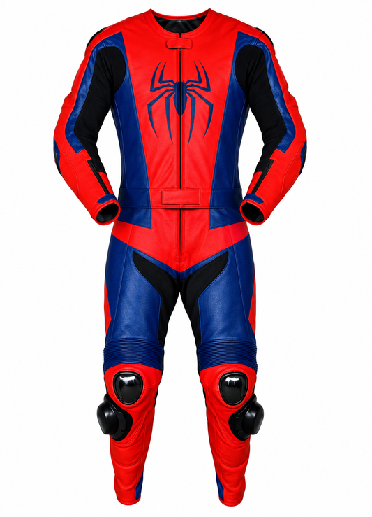 Spiderman Leather Racing Suit  – Motorcycle Race Suit