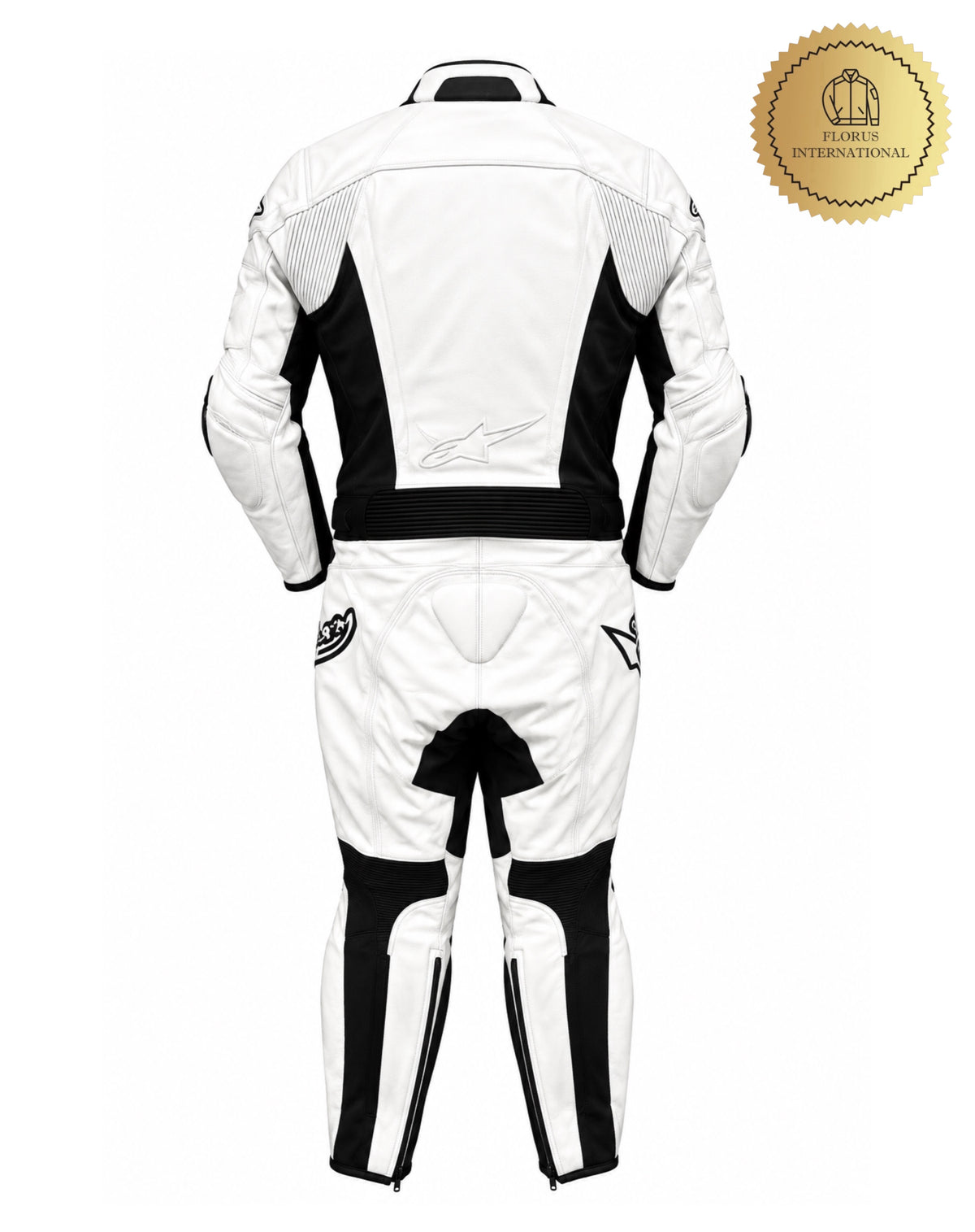 Alpinestars Leather Racing Suit  – Motorcycle Race Suit White Leather Suit