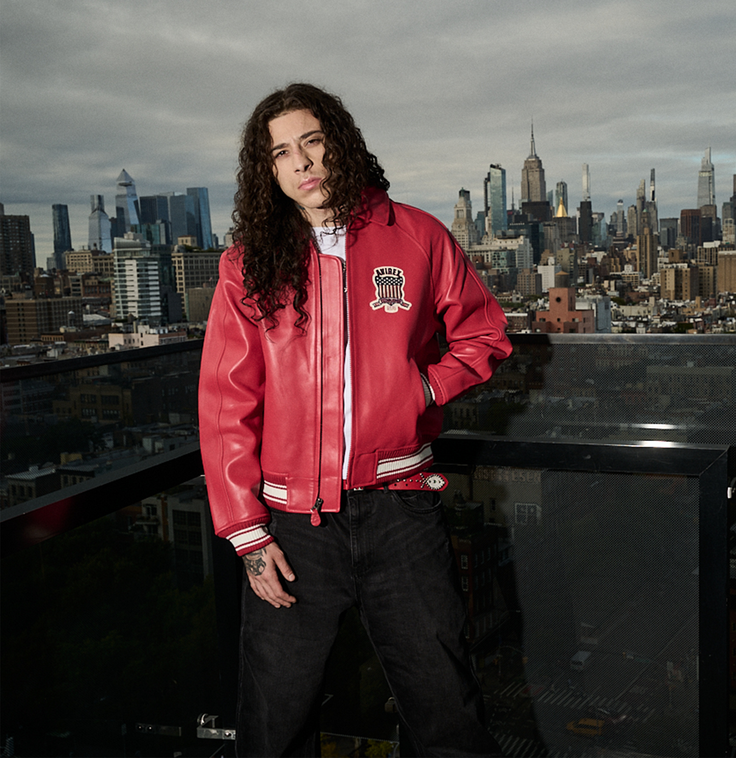 RED AVIREX JACKET