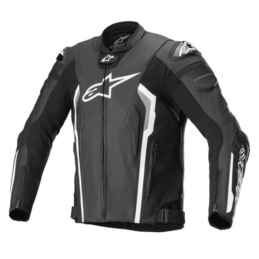 Alpinestars White & Black Force Leather Jacket