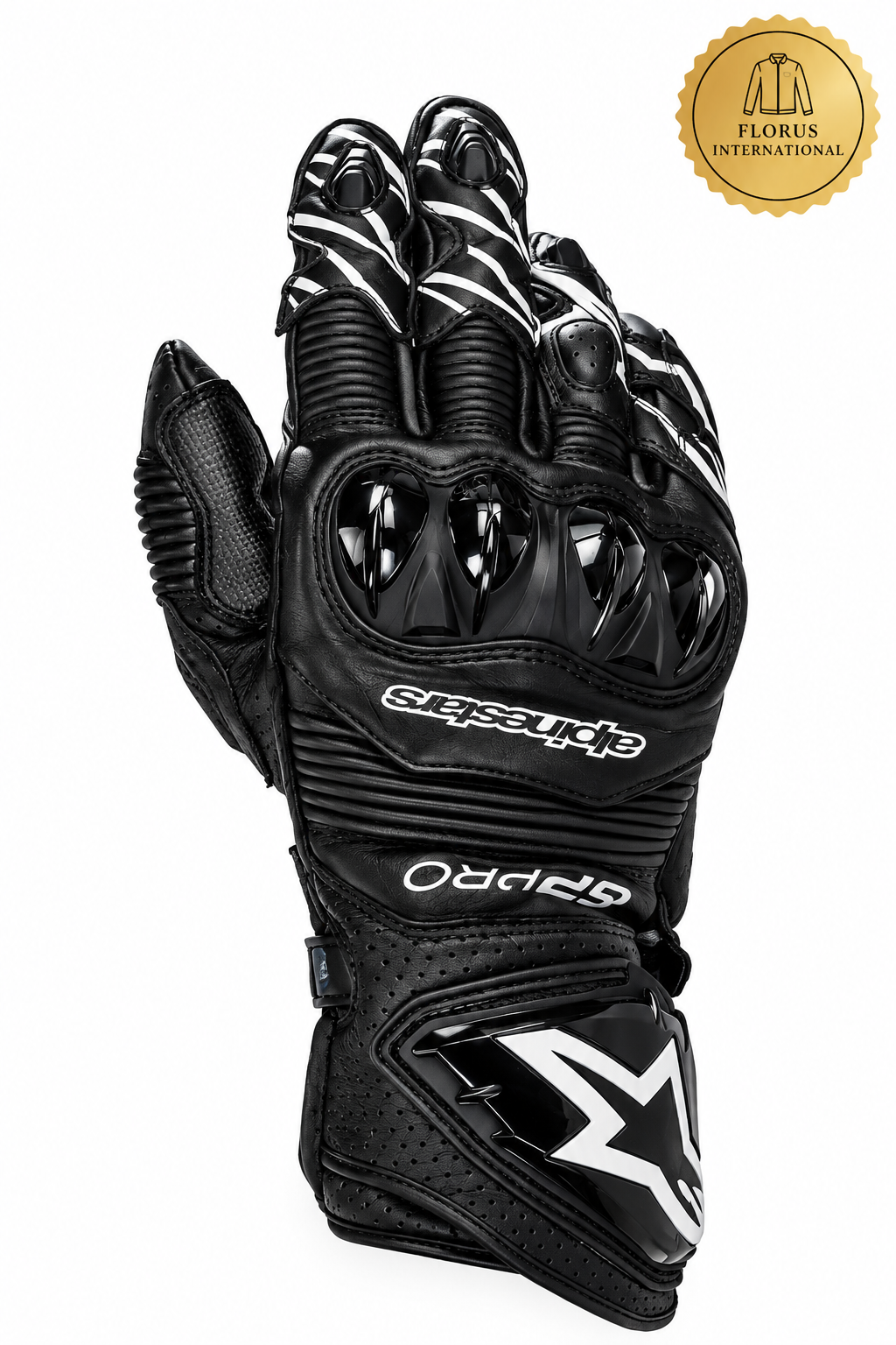 Alpinestars GP PRO R3 Black Glove Leather Motorcycle Race Gloves