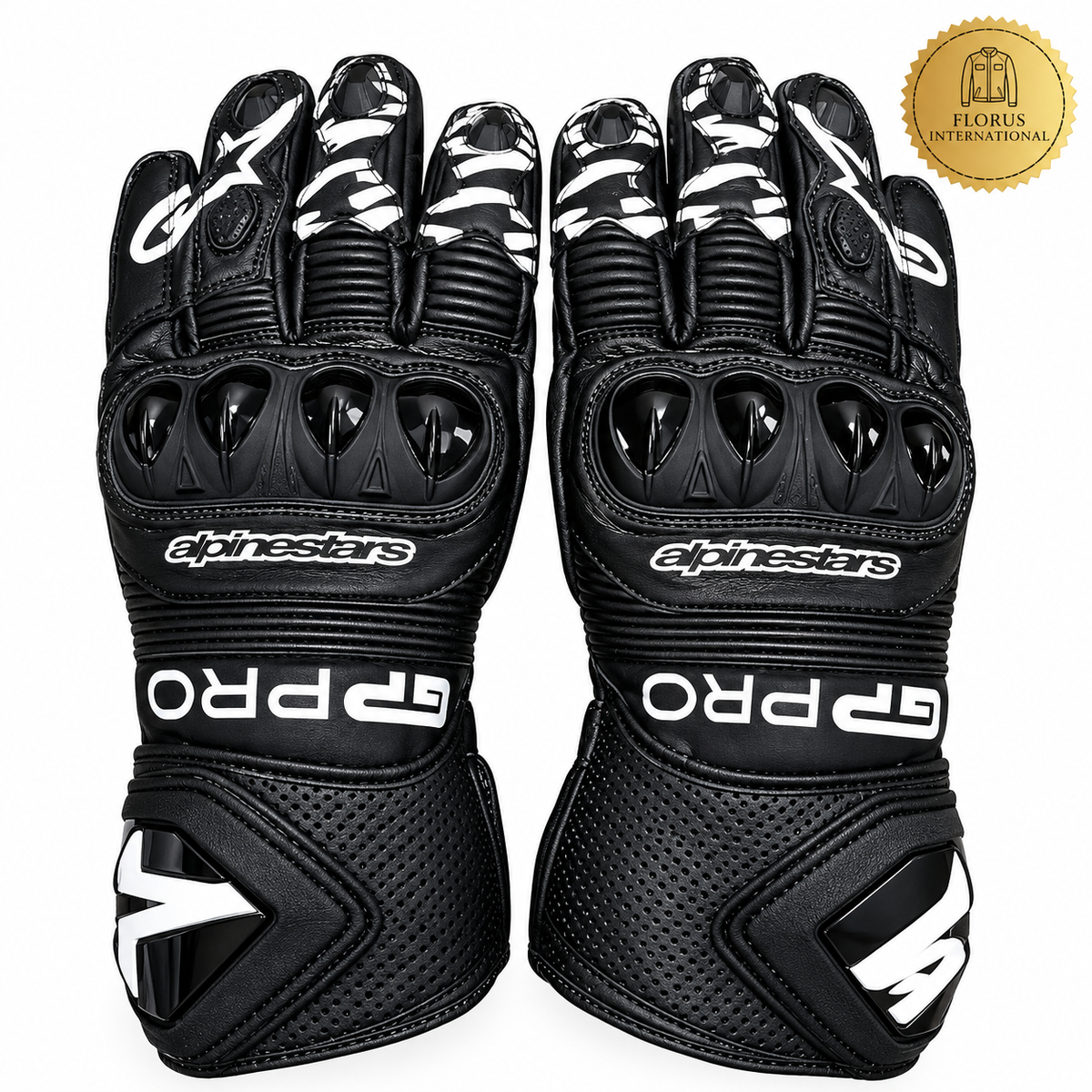 Alpinestars GP PRO R3 Black Glove Leather Motorcycle Race Gloves