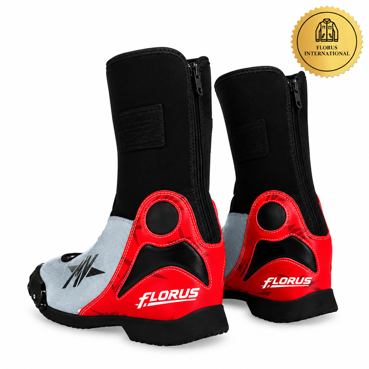Sports-bike Boots Cowhide Leather