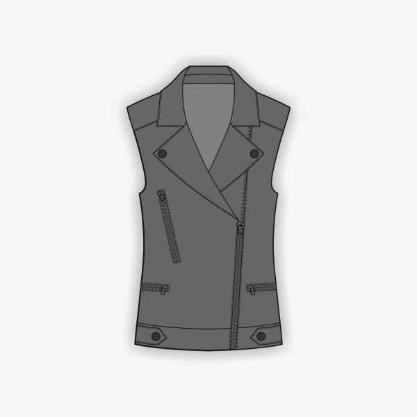 Custom Motorcycle Vest Hand-Stitched Leather Made-to-Measure