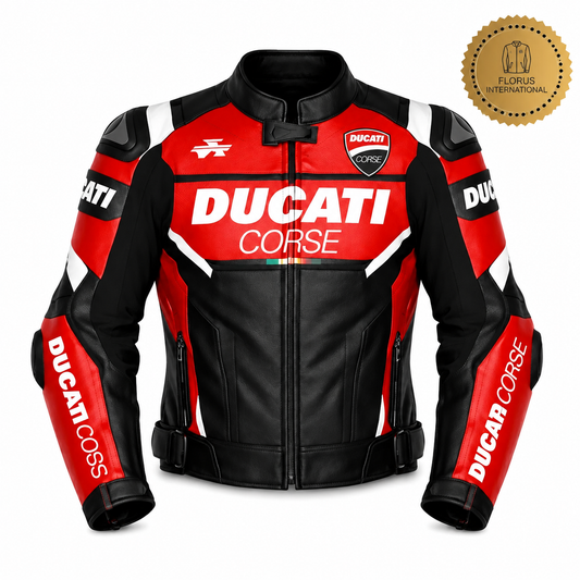 Ducati Corse Motorbike Racing Leather Jacket