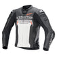 ALPINESTARS WHITE & BLACK MISSILE V2 IGNITION LEATHER JACKET