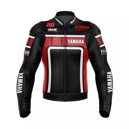 Handmade Cowhide Leather Yamaha Biker Jacket: Personalized Motorcycle Style