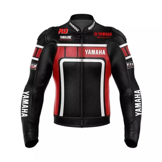 Handmade Cowhide Leather Yamaha Biker Jacket: Personalized Motorcycle Style