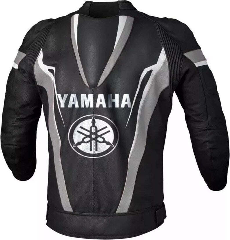 Yamaha  Motorcycle Leather Racing Jacket – Biker Riding Apparel