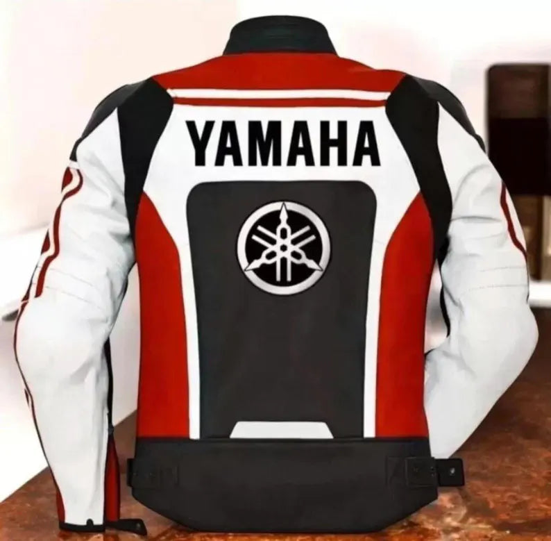 Yamaha Motorbike Motorcycle Racing Jacket Cowhide Leather jacket
