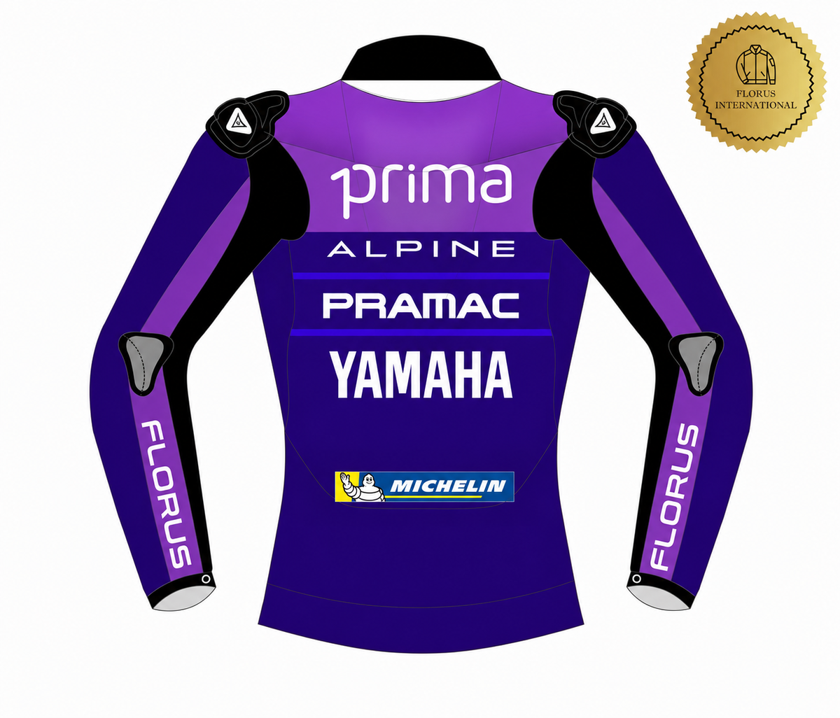 Miguel Oliveira Yamaha MotoGP Racing Leather Jacket  – Prima Pramac Motorcycle Jacket