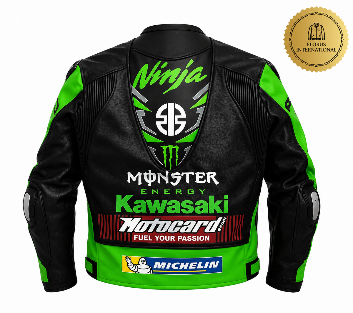 Kawasaki Racing  Ninja Leather Motorbike Jacket