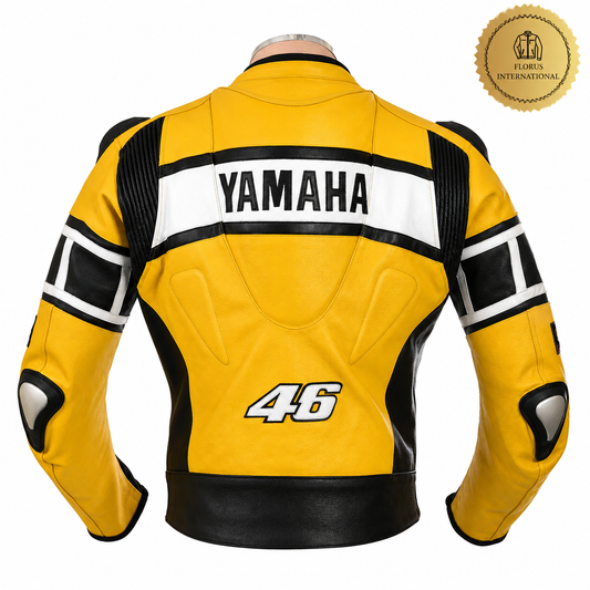 Yamaha  Yellow Motorcycle Leather Jacket