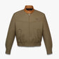 Jacket in Wool Twill and Monogram Print Leather