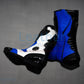 Leather Blue Biker Boots Men Women Cowhide