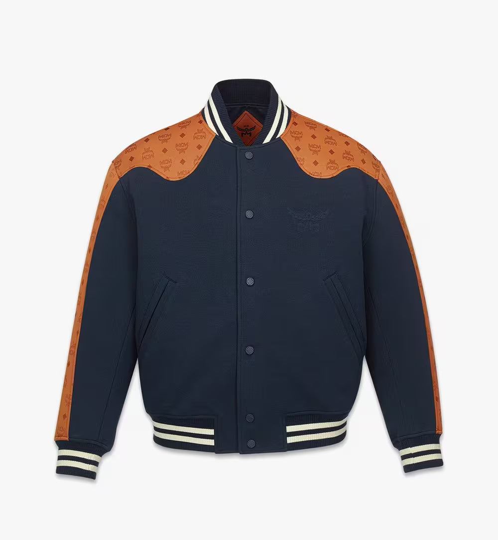 Ponte Varsity Jacket in Monogram Neoprene Jacquard