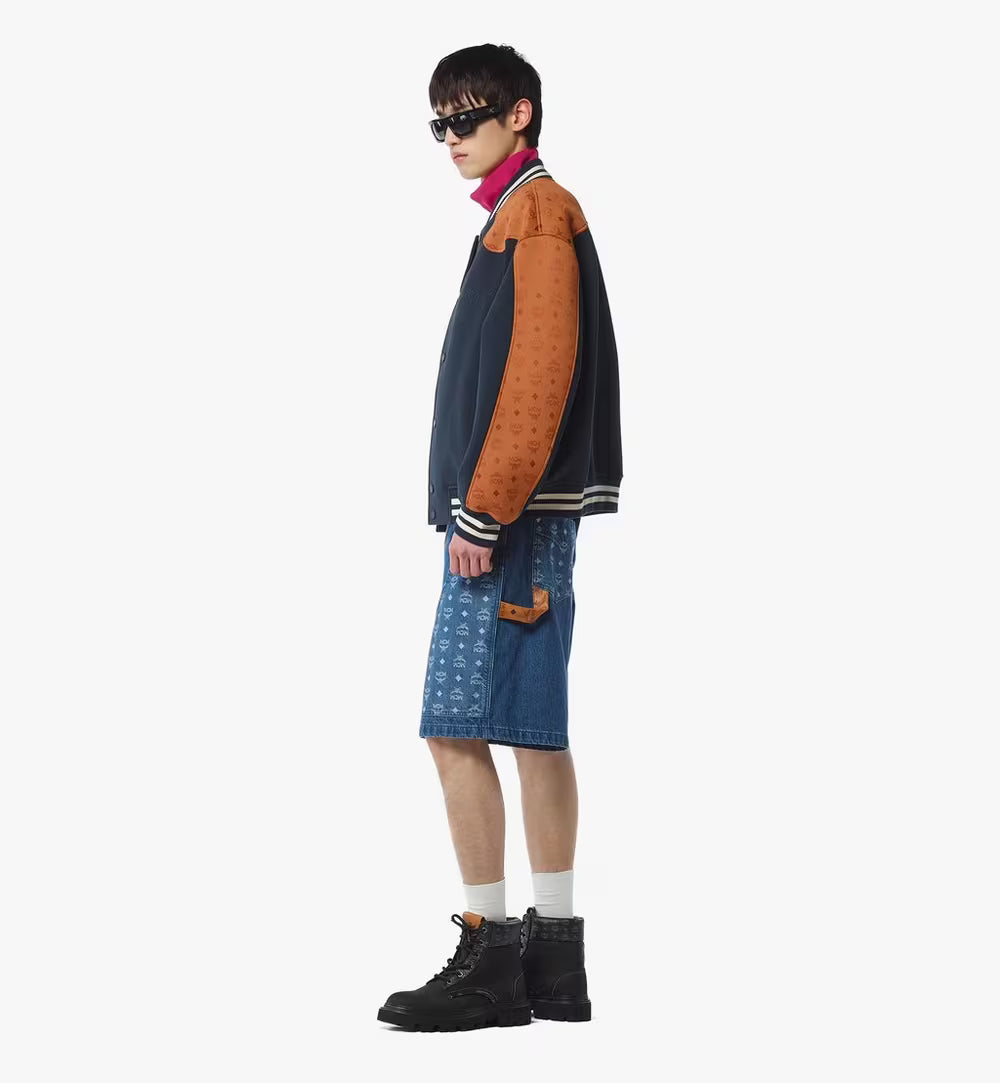 Ponte Varsity Jacket in Monogram Neoprene Jacquard