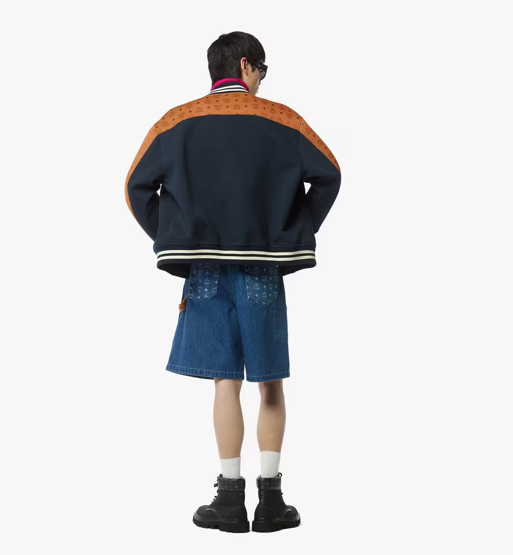 Ponte Varsity Jacket in Monogram Neoprene Jacquard