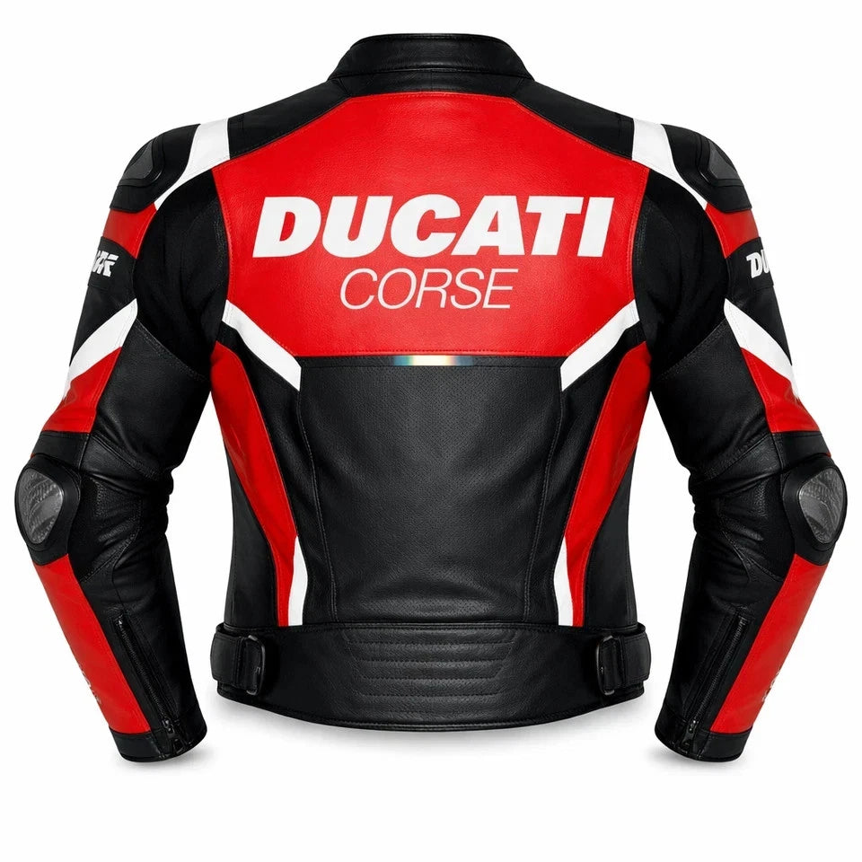 Ducati Corse Motorbike Racing Leather Jacket